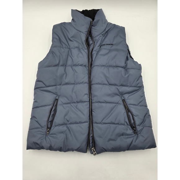 Free Country Other - Free Country Puffer Vest Mens XL Full Zip Pockets Blue